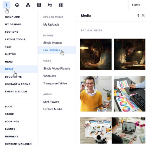 portofoliu graphic designer wix pro gallery